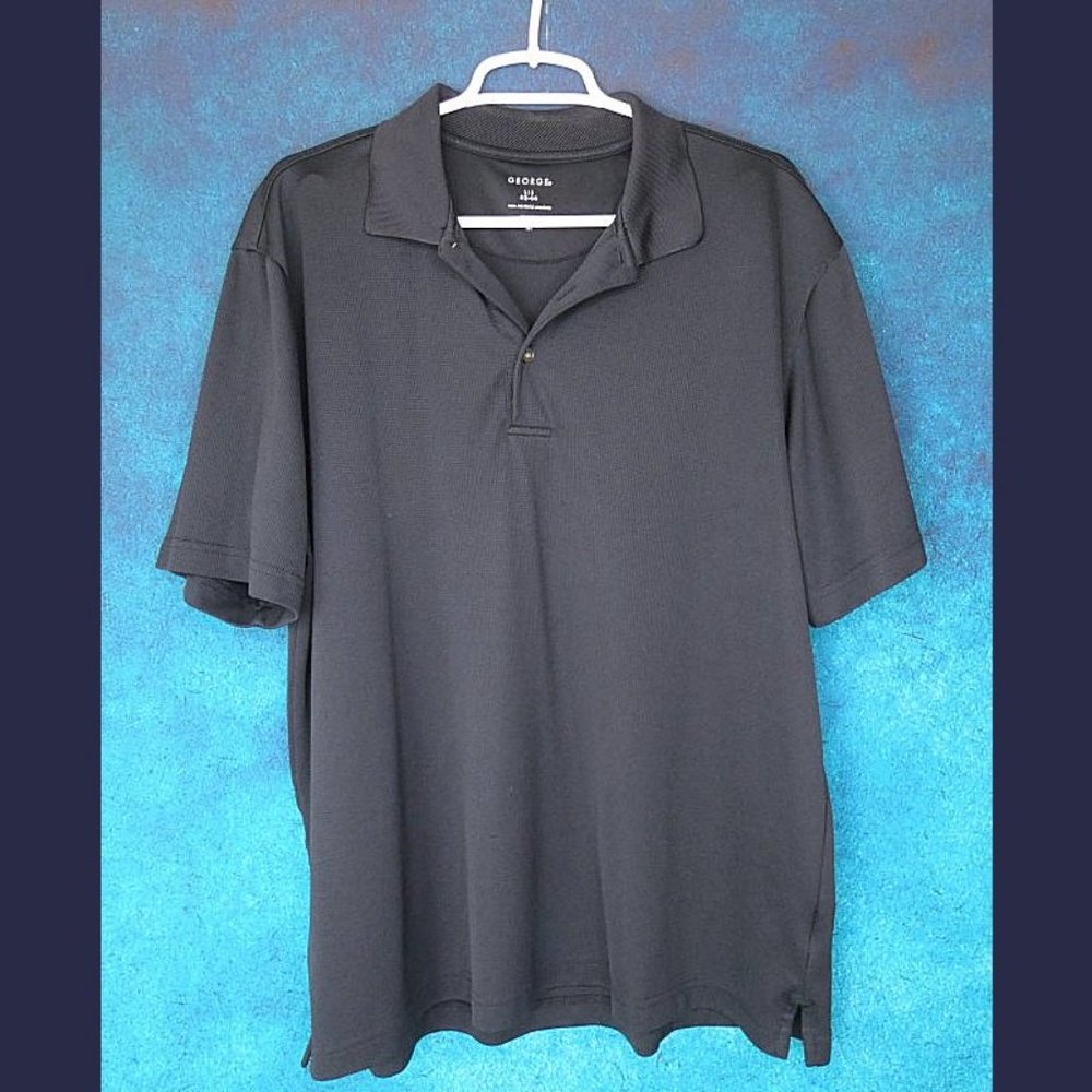 George Men's Navy Blue Golf Polo Shirt Size Large - Picture 2 of 6